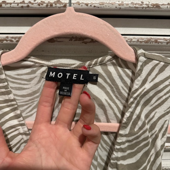 Motel Rocks Ruched Zebra Print Dress - Picture 4 of 5